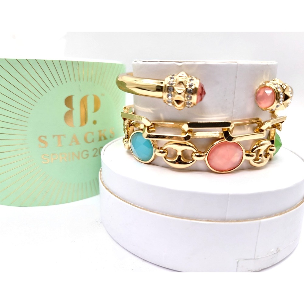 Bomb Party Gold Spring 2025 Stacks Link Me Up Diva Colorful Bracelet NEW